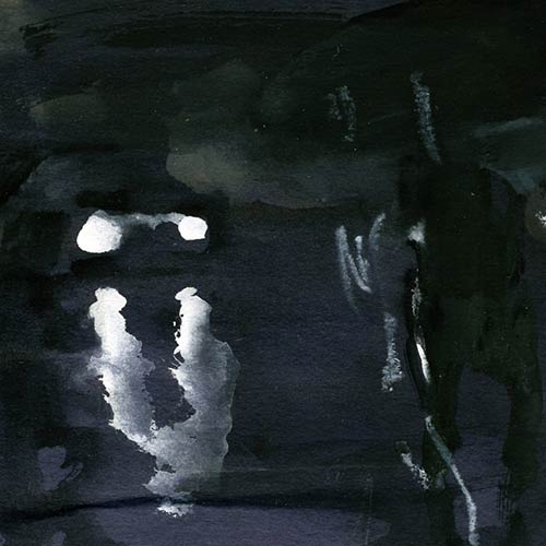 Coutts - Night Drawing, gouache